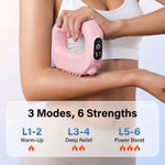 Cordless Vibration Massage Ring – 6-Speed Deep Tissue Massager with Adjustable Belt