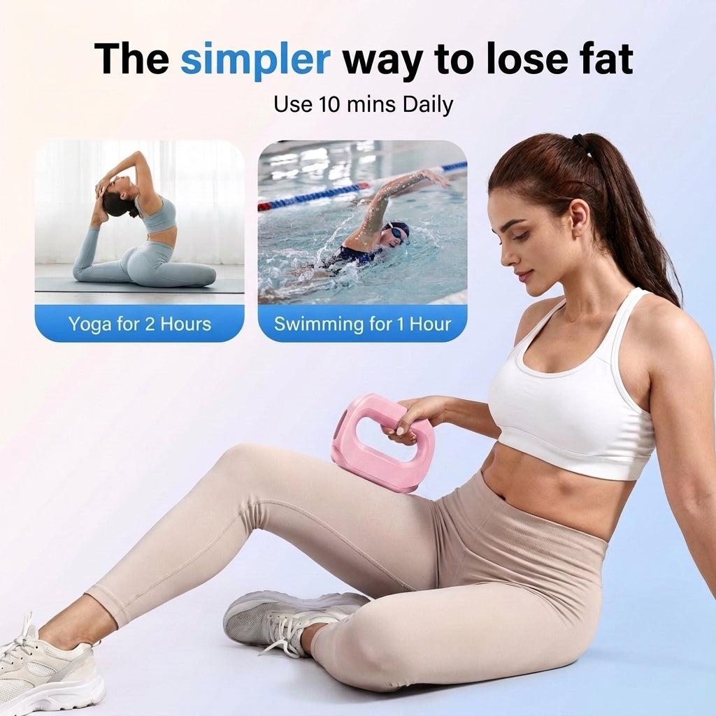 Cordless Vibration Massage Ring – 6-Speed Deep Tissue Massager with Adjustable Belt