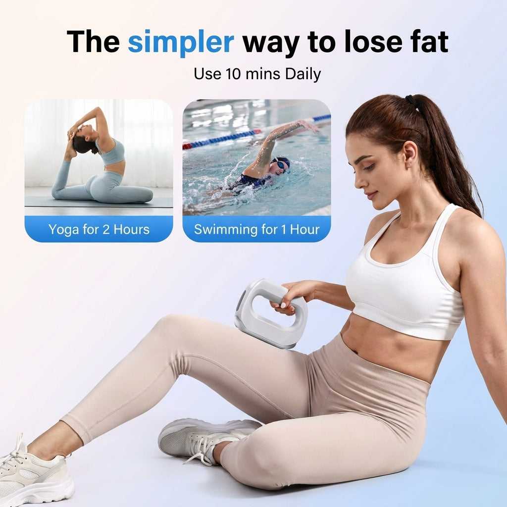 Cordless Vibration Massage Ring – 6-Speed Deep Tissue Massager with Adjustable Belt