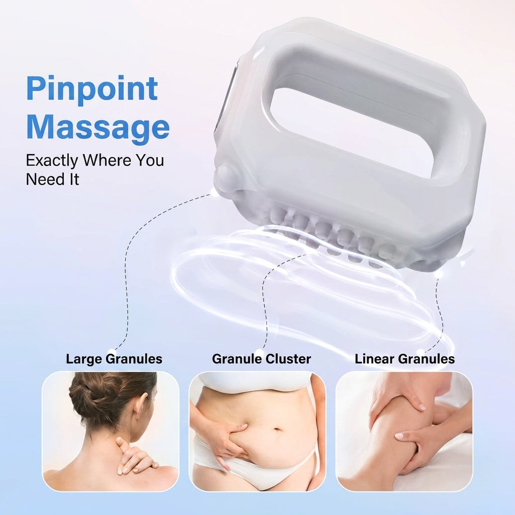 Cordless Vibration Massage Ring – 6-Speed Deep Tissue Massager with Adjustable Belt