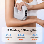Cordless Vibration Massage Ring – 6-Speed Deep Tissue Massager with Adjustable Belt